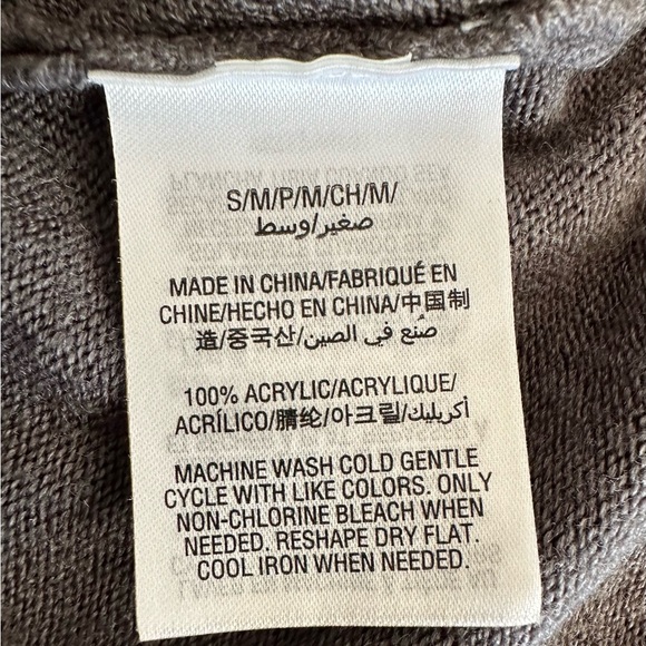 KAREN SCOTT RUFFLED PONCHO SWEATER SIZE S/M GRAY - Picture 5 of 5